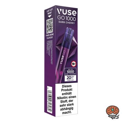 Vuse GO 1000 E-Shisha DARK CHERRY, 20mg Nikotin, Einweg-E-Zigarette, Vape