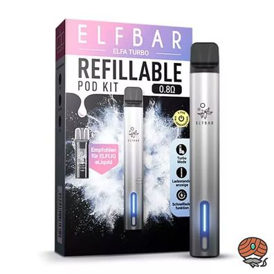 ELFBAR Elfa Turbo Refillable Pod KIT, wiederbefüllbares Podsystem, Aurora Black