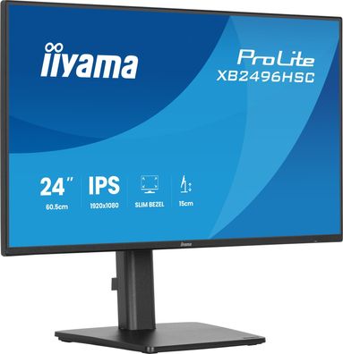 Iiyama ProLite XB2496HSC-B1, 61 cm (24 Zoll), 1920 x 1080 Pixel, Full HD, LED, 3 ms,
