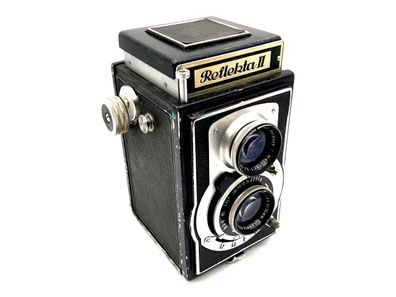 Welta Reflekta II TLR mit E. Ludwig Meritar red V 1:3.5 f=75mm Cludor zweiäugig