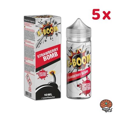 K-BOOM Strawberry Bomb Longfill Aroma für E-Zigaretten 5x 10ml