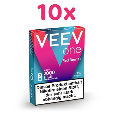 VEEV one Pod RED Berries 20mg/ml Nikotin 10x 2 Pods
