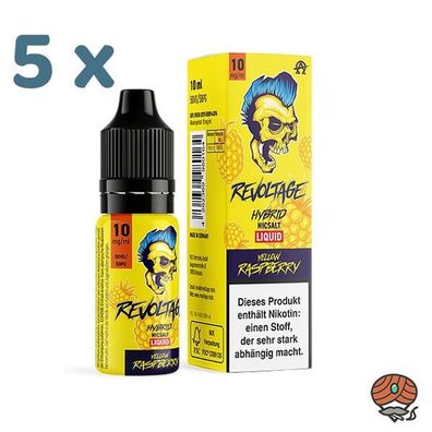 Revoltage YELLOW Raspberry 10mg/ml Nikotin, 5x 10ml Liquid 50/50