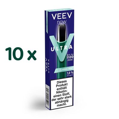 VEEV now ULTRA Classic MINT 20mg/ml Nikotin 10x Einweg-E-Zigarette max 1100 Züge