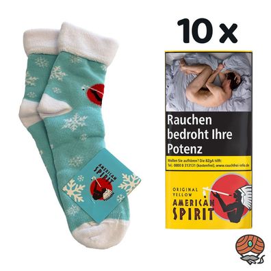 American Spirit Yellow Drehtabak 10x 30g + Winter Socken