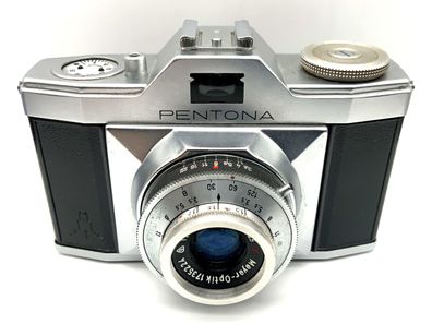 Pentacon Pentona Sucherkamera mit Meyer Optik Trioplan 1:3,5 45mm Priomat