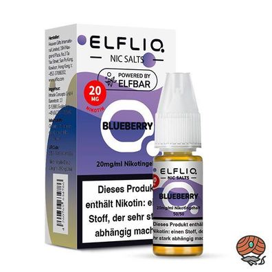 ELFLIQ by ELFBAR Blueberry * 20mg/ml* Nikotinsalz, Liquid 10ml