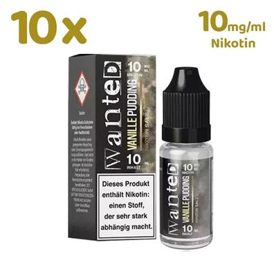 Wanted Overdosed Vanillepudding * 10mg/ml* Nikotinsalz, Liquid 10x 10ml