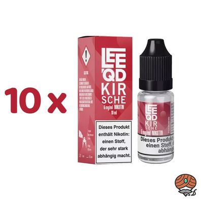 LEEQD Kirsche 6mg/ml Nikotin, Liquid 10x 10ml