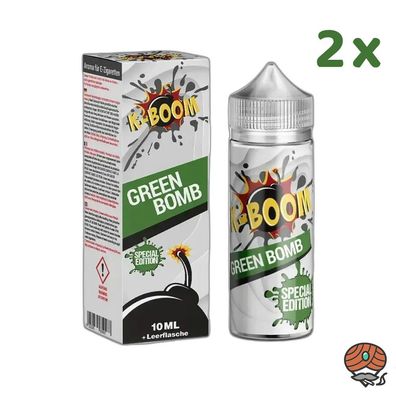 K-BOOM Green Bomb Longfill Aroma für E-Zigaretten 2x 10ml