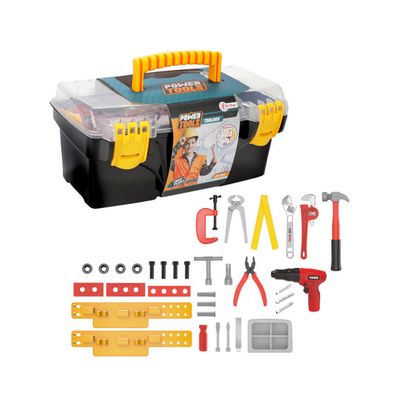 POWER TOOLS Werkzeugkasten Toi-Toys 35-teilig Spielzeug Kinder ab 3 Jahren