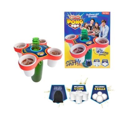 Pong Hero Partyspiel Toi-Toys Wurfspiel mit 4 Bällen Becher Feier Spiel