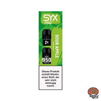 SYX POD SOUR APPLE, 20mg/ml Nikotin à 2 Pods