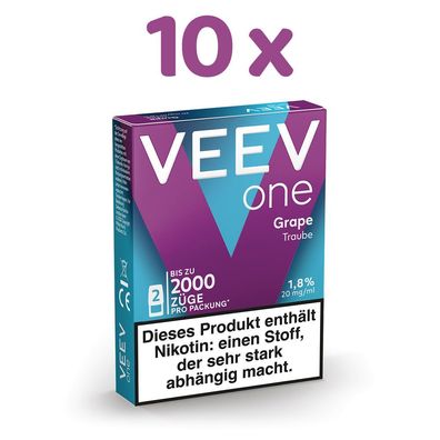 VEEV one Pod GRAPE 20mg/ml Nikotin 10x 2 Pods