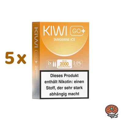 KIWI GO+ POD Tangerine Ice 20mg/ml Nikotin 5x 2 Pods
