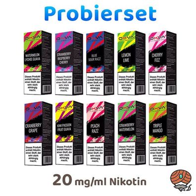 OXVA Overdosed Probierset 20mg/ml Nikotin, 50/50 Liquid 10x 10ml