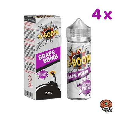 K-BOOM Grape Bomb Longfill Aroma für E-Zigaretten 4x 10ml