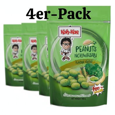 4er-Pack Koh-Kae Erdnüsse mit Wasabi Nori 180g