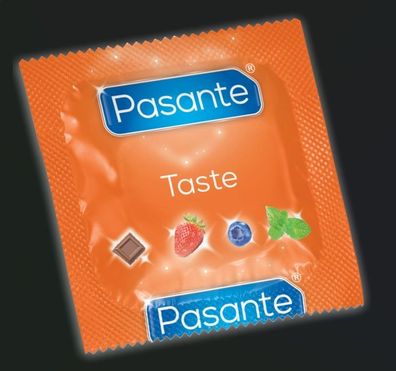 Pasante - Kondome 4 AROMEN Minze Erdbeere Schokolade Blaubeeren 144 Einheiten