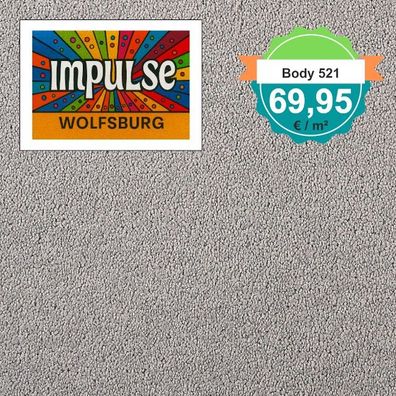 Girloon Body 521 Teppichboden Velours 400 cm breit - keine Versandkosten