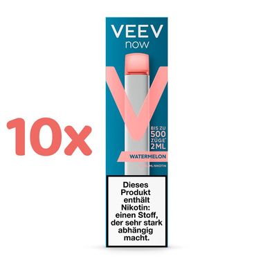 VEEV now Watermelon 10x 20mg/ml Nikotin Einweg-E-Zigarette, max. 500 Züge