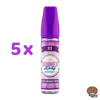 Dinner Lady BLACK ORANGE CRUSH Longfill Aroma für E-Zigaretten - Ice 5x 20ml