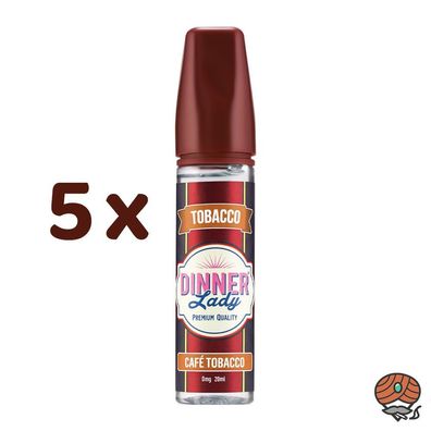Dinner Lady CAFÉ Tobacco Longfill Aroma für E-Zigaretten 5 x 14ml