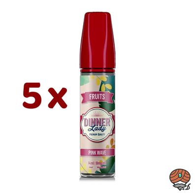 Dinner Lady PINK WAVE Longfill Aroma für E-Zigaretten - Fruits 5x 14ml