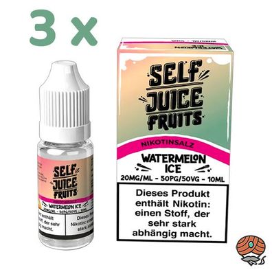 Self Juice Watermelon ICE 20mg/ml Nikotinsalz, 3x 10ml Liquid 50/50