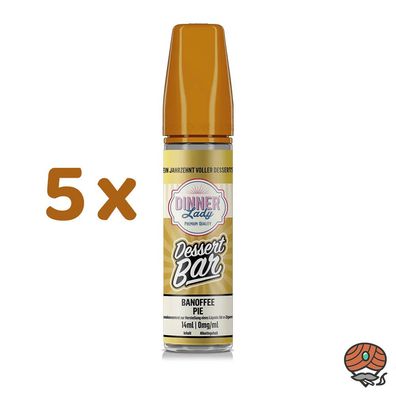 Dinner Lady Dessert Bar Banoffee PIE Longfill Liquid Aroma 5x 14ml