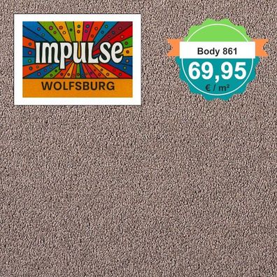 Girloon Body 861 Teppichboden Velours 400 cm breit - keine Versandkosten