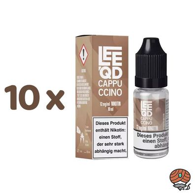 LEEQD Cappuccino 12mg/ml Nikotin, Liquid 10x 10ml