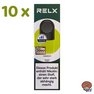 RELX Pods MANGO 18mg/ml Nikotin 10x 2 Pods