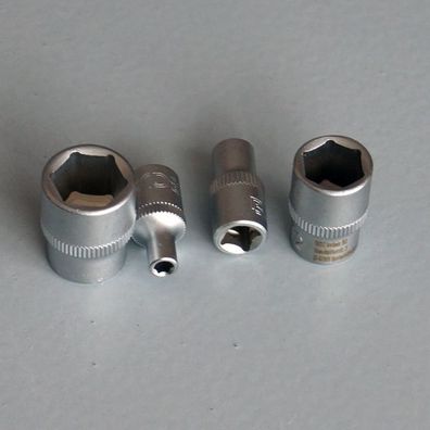 BGS Steckschlüssel Einsatz Sechskant Nuss, Antrieb 1/4, Nüsse SW 3,5 - 14 mm