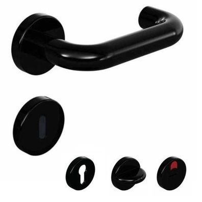 HEWI 111 Rosettengarnitur Kunststoff schwarz Türdrücker Drückergarnitur