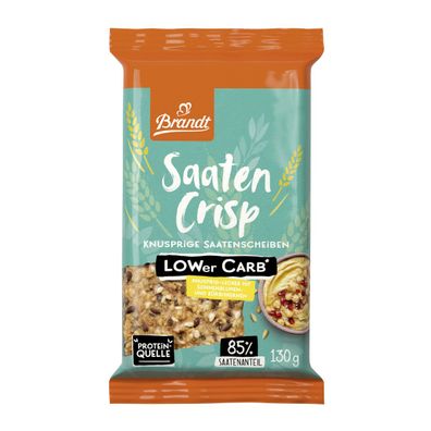 Brandt Saaten Crisp Lower Carb geröstete Saatenscheiben 130g