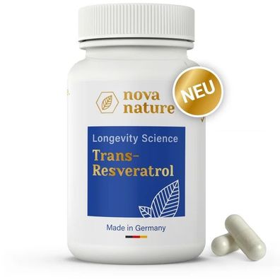 675,41 €/ kg | Nova Nature Trans-Resveratrol vegan, 60 Kapseln, 37g