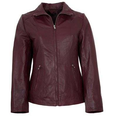 MADDOX - Damen Lederjacke Lammnappa bordo