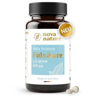 333,11 €/ kg | Nova Nature Folsäure vegan, 180 Tabl. 45g
