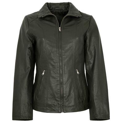 MADDOX - Damen Lederjacke Lammnappa olive