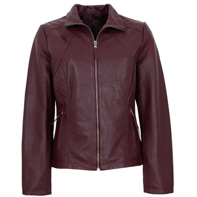 MADDOX - Damen Lederjacke Lammnappa bordo