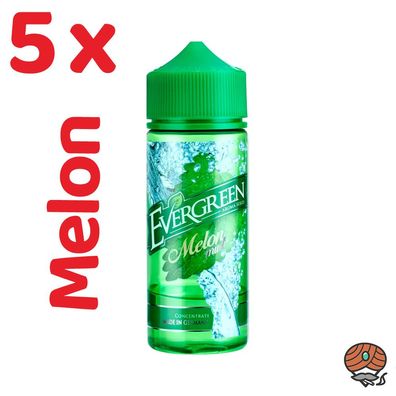 Evergreen Melon Mint, Longfill Aroma für E-Zigaretten 5x 8ml