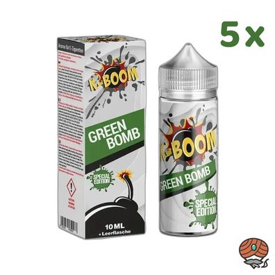 K-BOOM Green Bomb Longfill Aroma für E-Zigaretten 5x 10ml