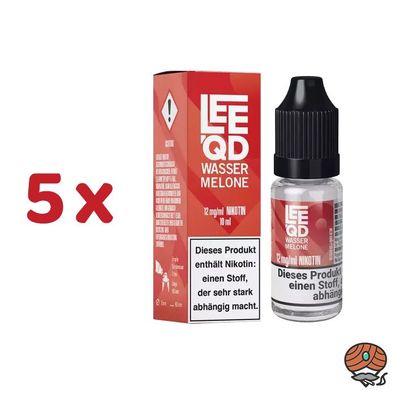 LEEQD Wassermelone 12mg/ml Nikotin, Liquid 5x 10ml