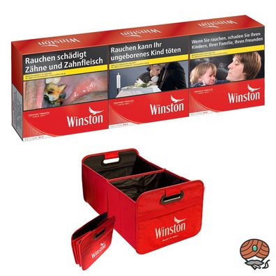 Winston Red/Rot Zigaretten 6XL 3x 60 Stück + Winston faltbare Auto-Tasche