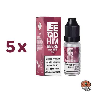 LEEQD Himbeere 6mg/ml Nikotin, Liquid 5x 10ml