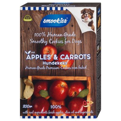 Smookies Apfel & Karotte, 200g - ein Keks, den Hunde lieben!