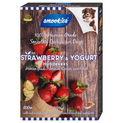 Smookies Erdbeere & Joghurt, 200g - ein Keks, den Hunde lieben!