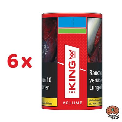 The King Red Volumentabak Dose 6x 90g