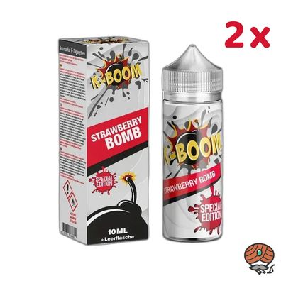 K-BOOM Strawberry Bomb Longfill Aroma für E-Zigaretten 2x 10ml
